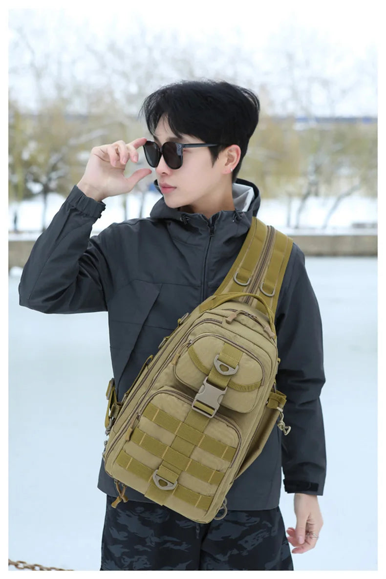 Climbing Backpack Men Fishing Gear Box Storage Lure Chest Bag Multifunction Tactical Outdoor Travel Camping Hiking Sling Bags