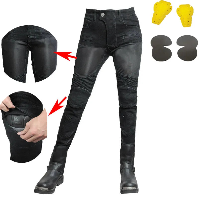 Camo Dual Spring Summer Riding Collection Women Moto Pants Classic Denim Motorcycle Female Pants Motocicleta Elastic Fit Jeans