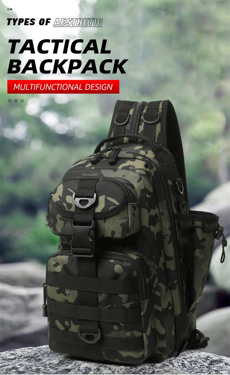 Climbing Backpack Men Fishing Gear Box Storage Lure Chest Bag Multifunction Tactical Outdoor Travel Camping Hiking Sling Bags
