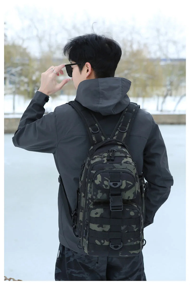 Climbing Backpack Men Fishing Gear Box Storage Lure Chest Bag Multifunction Tactical Outdoor Travel Camping Hiking Sling Bags