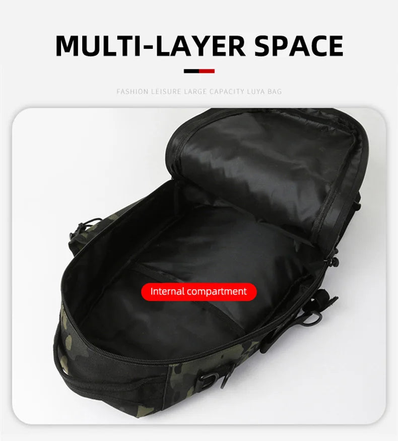 Climbing Backpack Men Fishing Gear Box Storage Lure Chest Bag Multifunction Tactical Outdoor Travel Camping Hiking Sling Bags